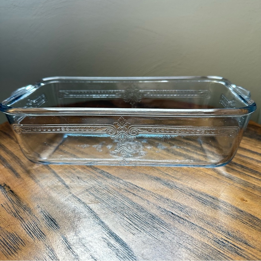 Vintage Fire-King Glass Philbe Sapphire 9"x5" Loaf Bread Cake Pan